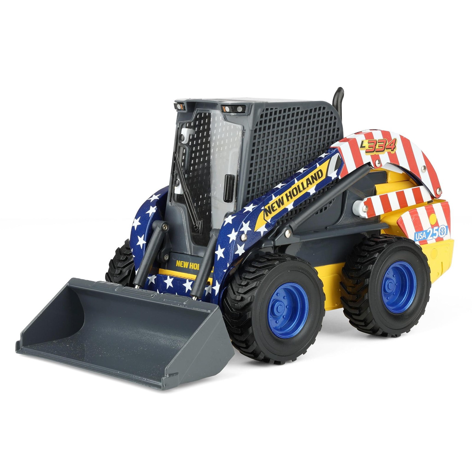1/16 New Holland Stars & Stripes L334 Skid Steer Loader by ERTL, USA 250, ERT610