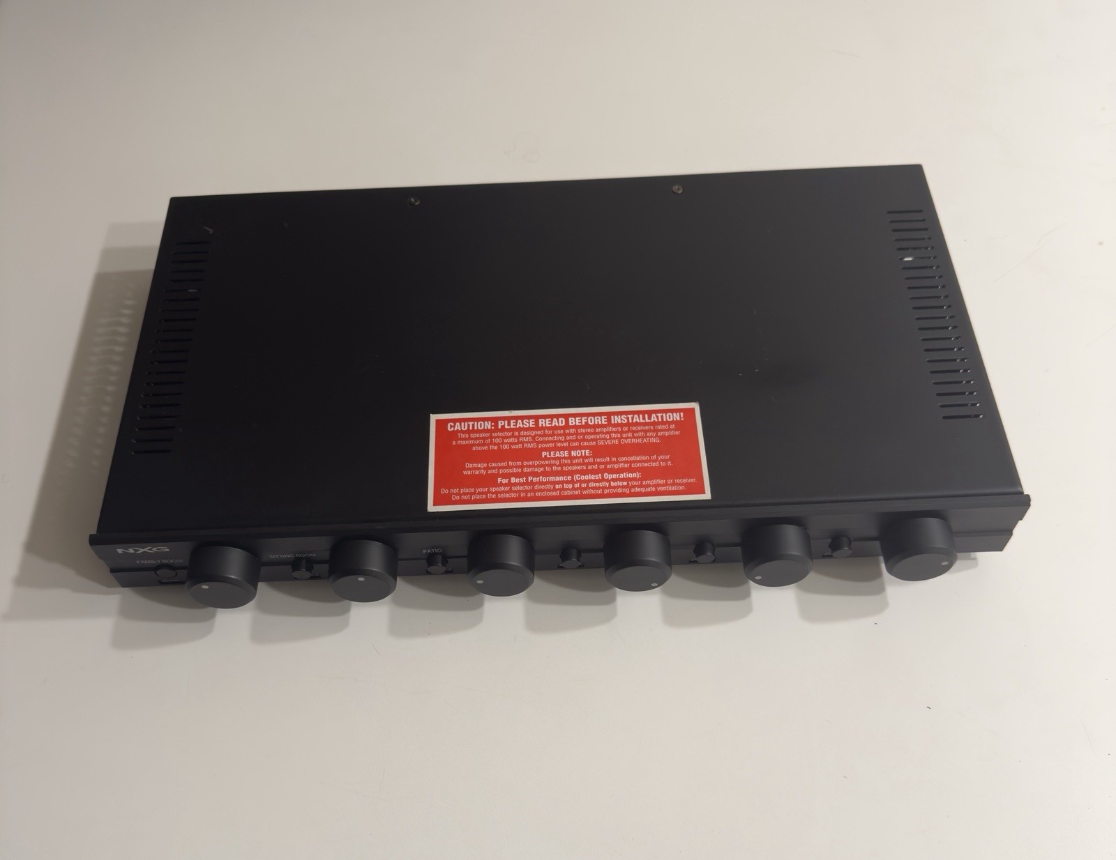 NXG NX-SSVC6- 6-Zone Automatic Impedance Matching Speaker Selector