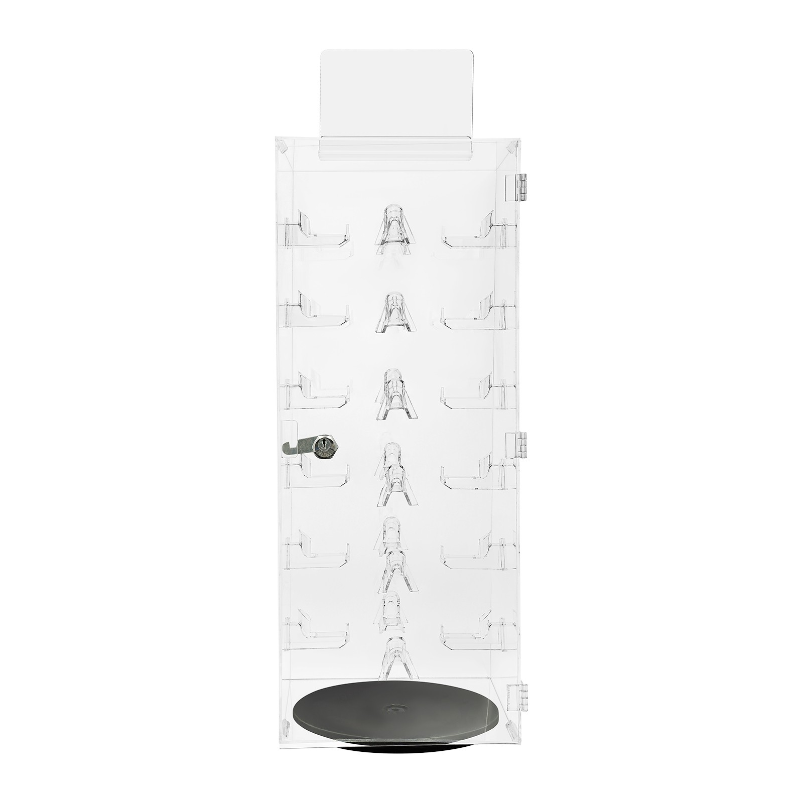 Lockable Sunglass Display Case Acrylic Glasses Organizer Rotating Display Case