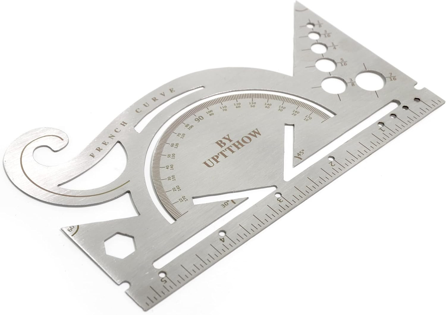 Leather Tools French Curve Protractor Triangles Andcircle Gauge All-In-One Combi