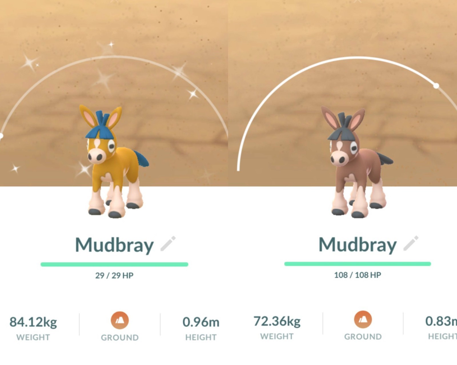 Mudbray 🫏 Pokémon Go  ✨ shiny ✨ & Non-Shiny