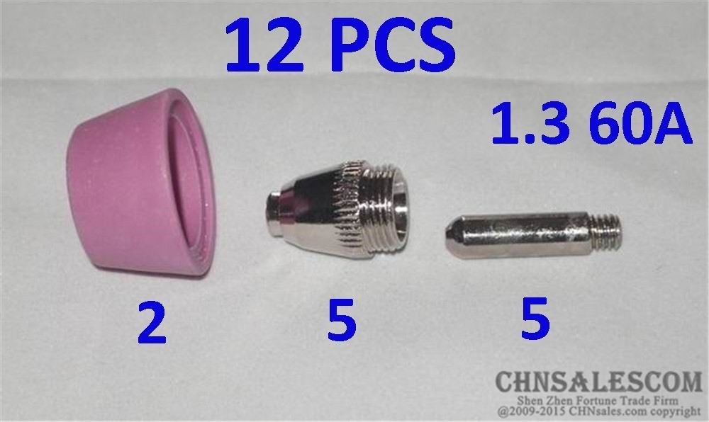 12 PCS 60A SG-55 AG-60 High Frequency AIR Plasma Cutter Torch Consumabes