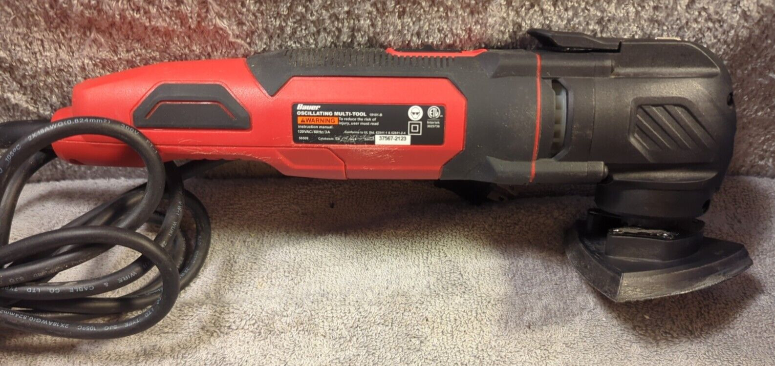 Oscillating Multi-Tool Bauer Variable Speed 19101-B Used Clean Tested 3A