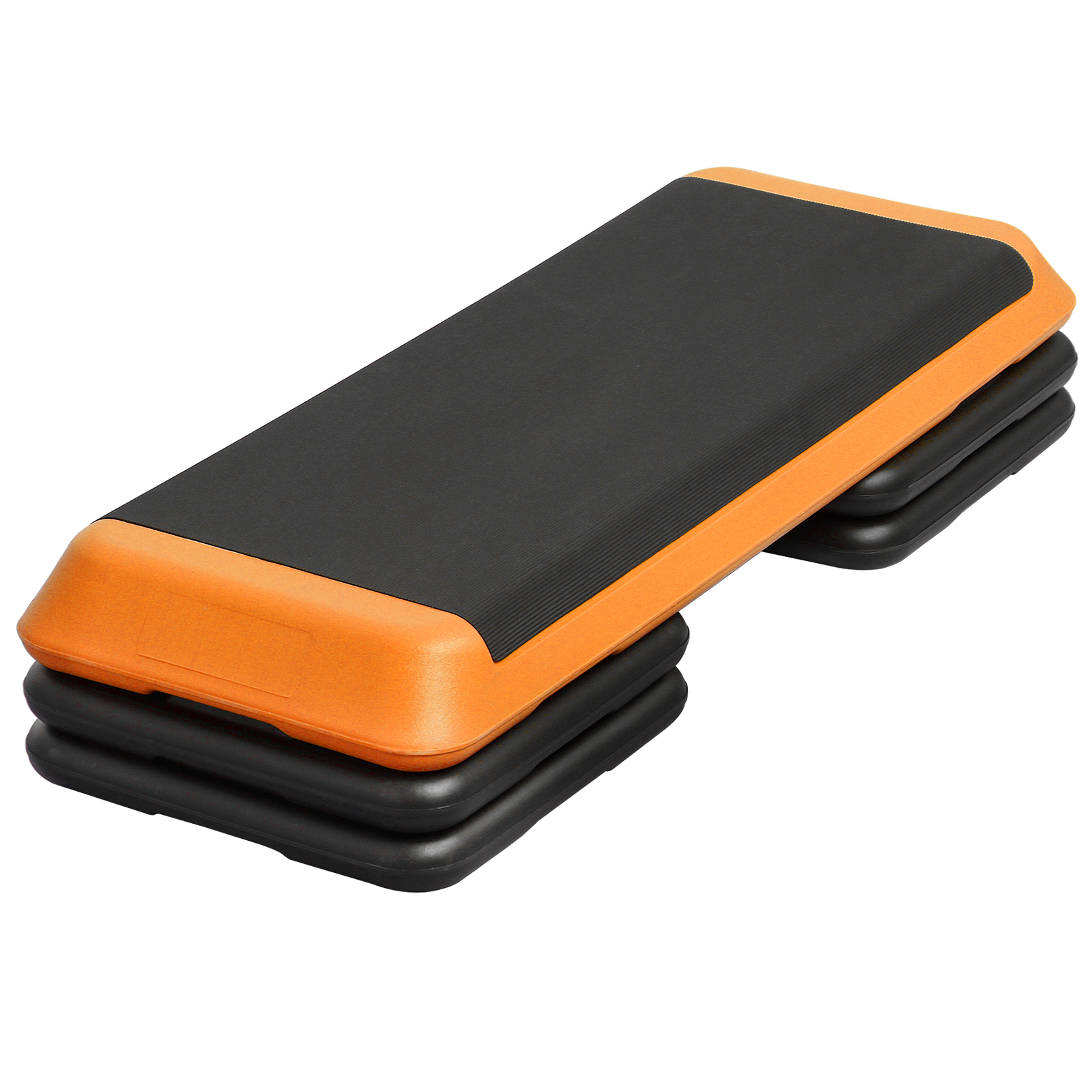 Adjustable Workout Aerobic Exercise Step Platform with 4 Risers Yellow