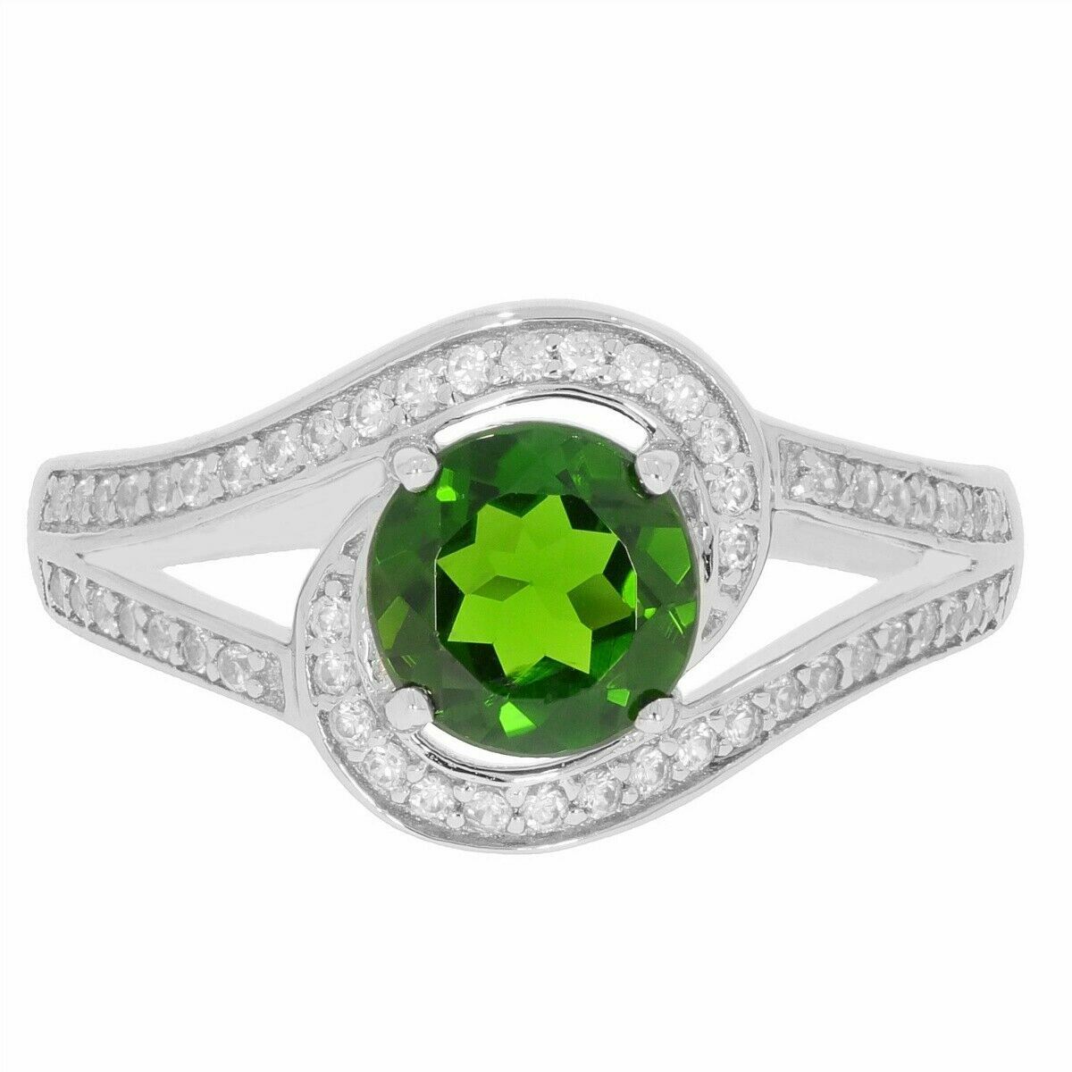 Sterling Silver Semi Mount Ring Setting Round RD 7x7mm Topaz