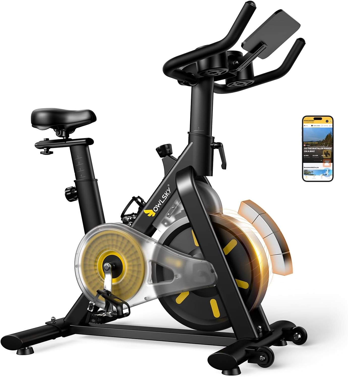 Exercise Bike Home Gym with APP Magnetic Resistance Indoor Cycling Bike 300lbs
