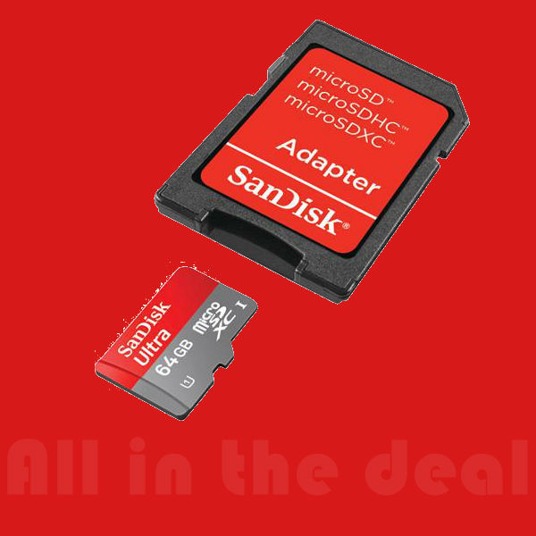 SanDisk 64GB Ultra Micro SDXC Class 10 Memory Card for Samsung phones