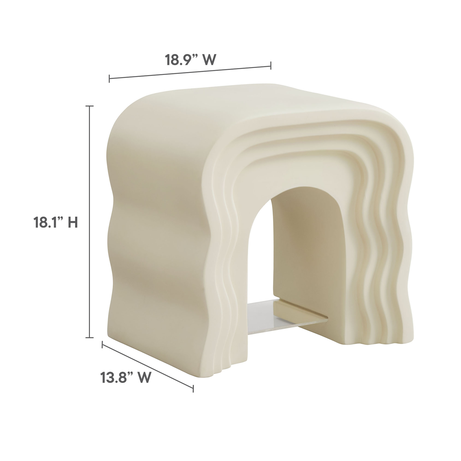 Jorin Side Table in Ivory