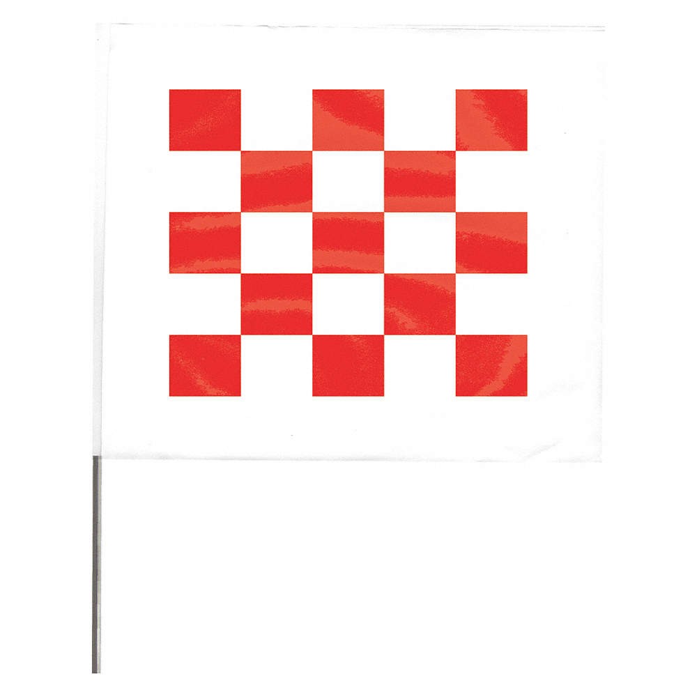 GRAINGER APPROVED 4530RW28544-200 Marking Flag, 30", Red/White,PVC,PK100 3JVJ8