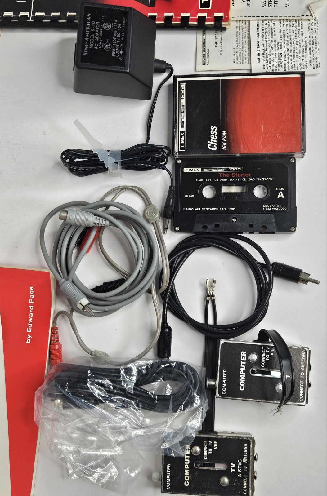 Timex Sinclair 1000 Bundle 16K RAM Tapes Books Untested 1982 PC