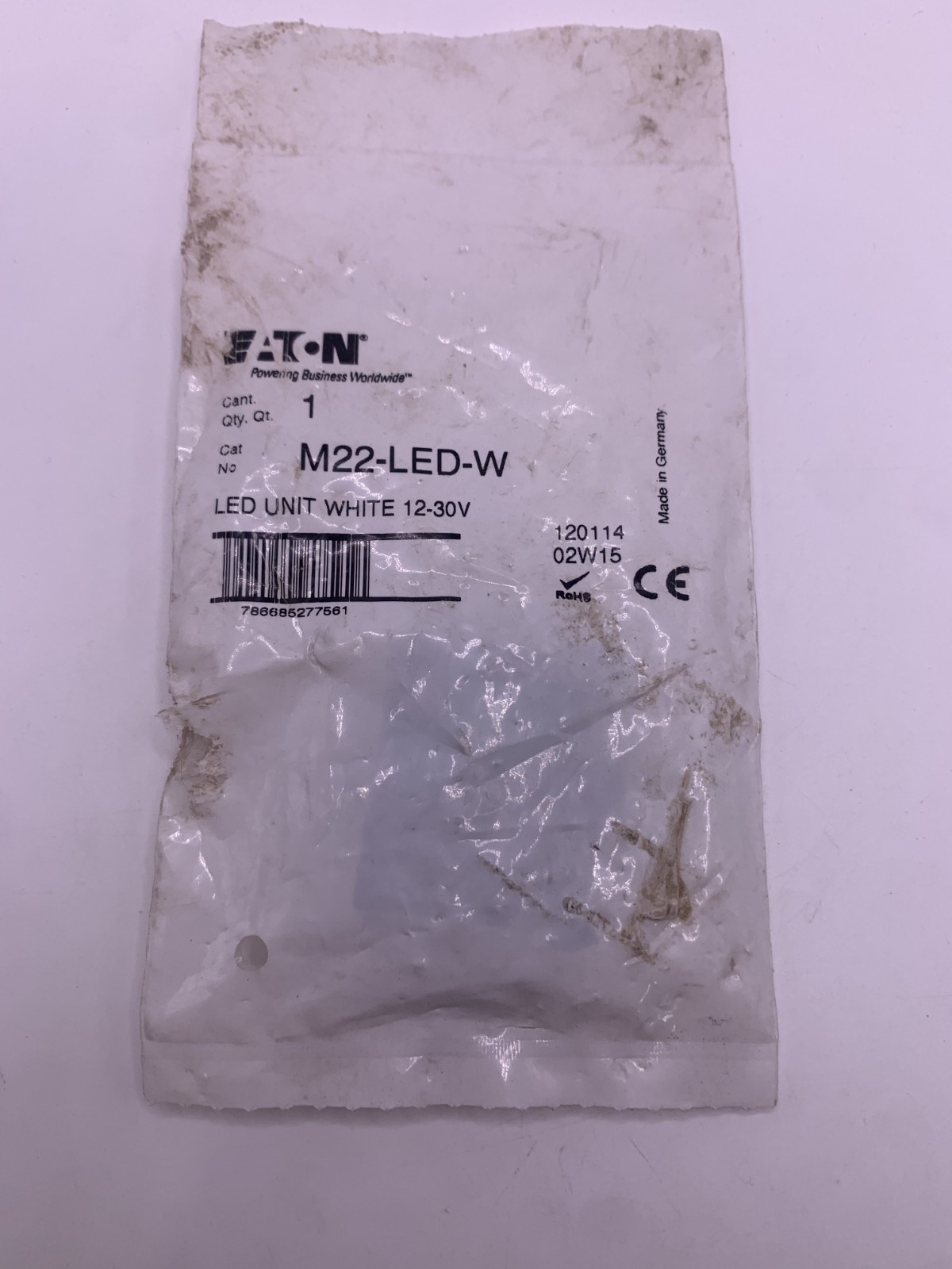 Eaton M22-LED-W Modular Pushbutton, LED Light Unit, 12-30VAC/DC, White, NEW