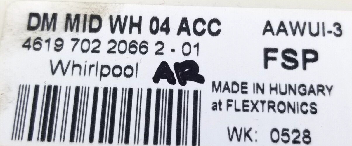 (Same Day Ship) Whirlpool Washer Control 461970220662 8182785 ⭐