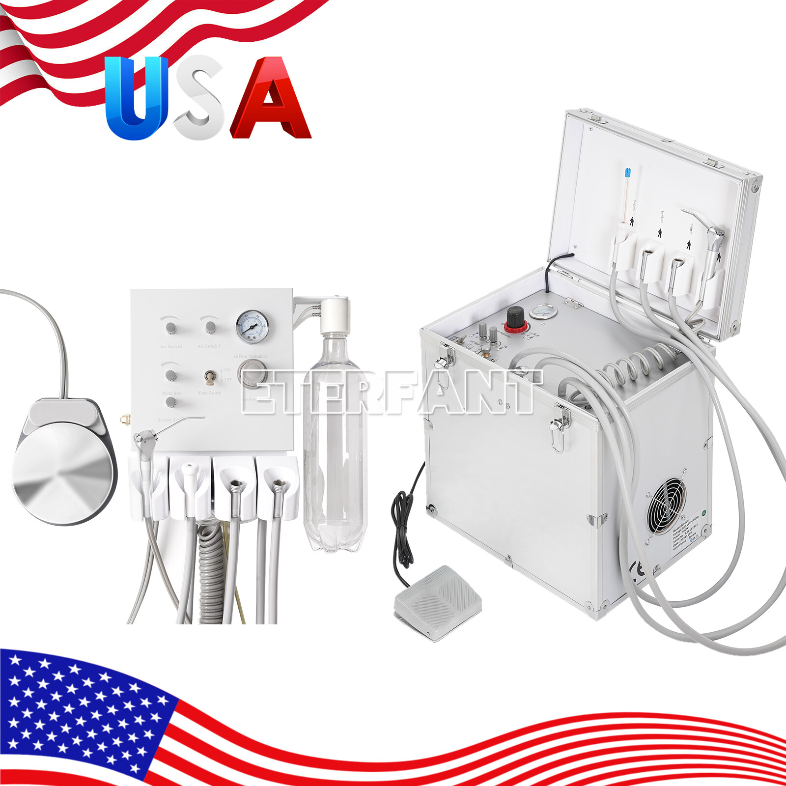 Dental Portable Turbine Unit 4H/Delivery Unit Air Compressor Suction System 4H