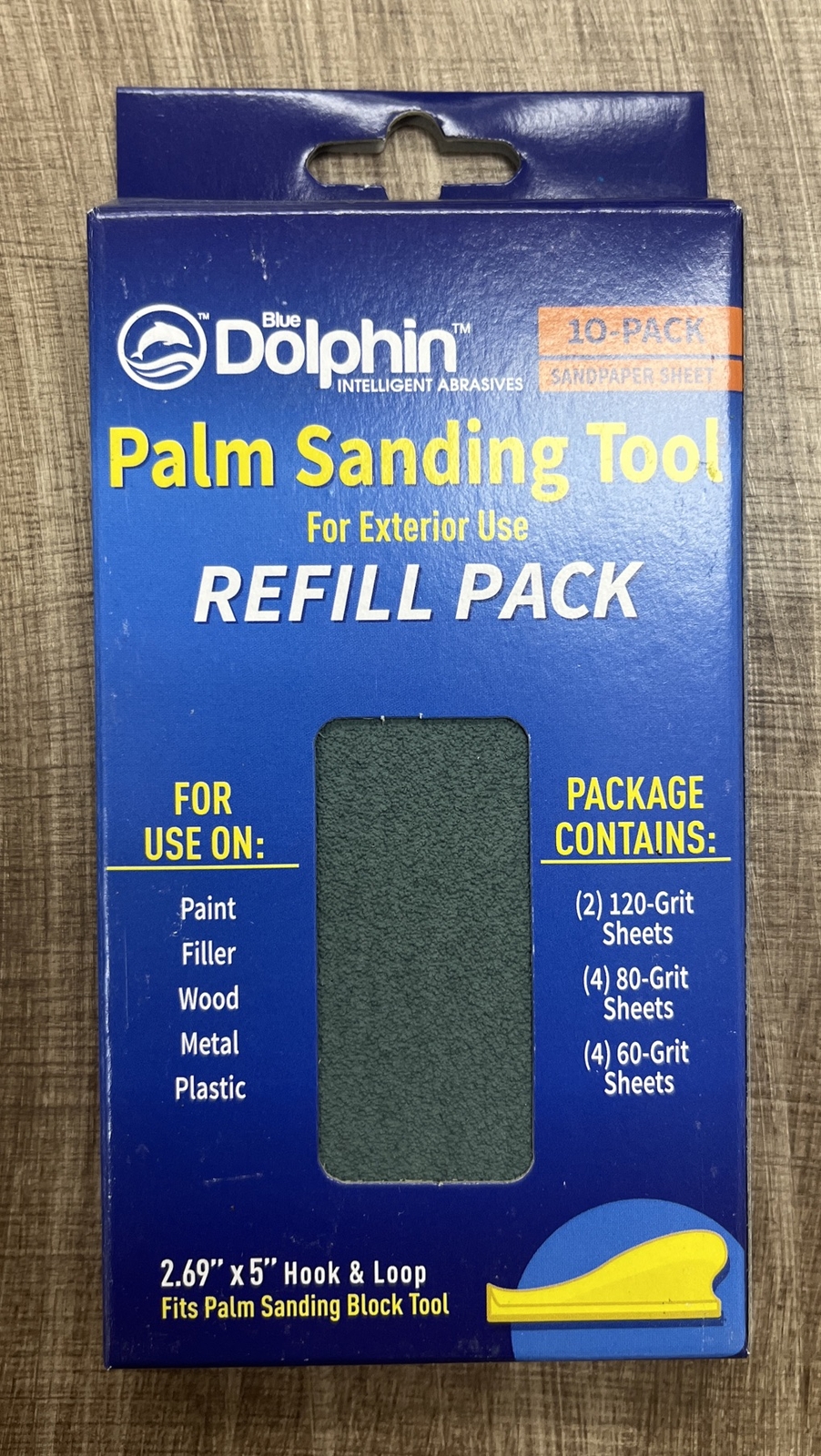 BLUE DOLPHIN - 10 PCS PALM SANDER REFILL! 2.69”x5” NEW🔥