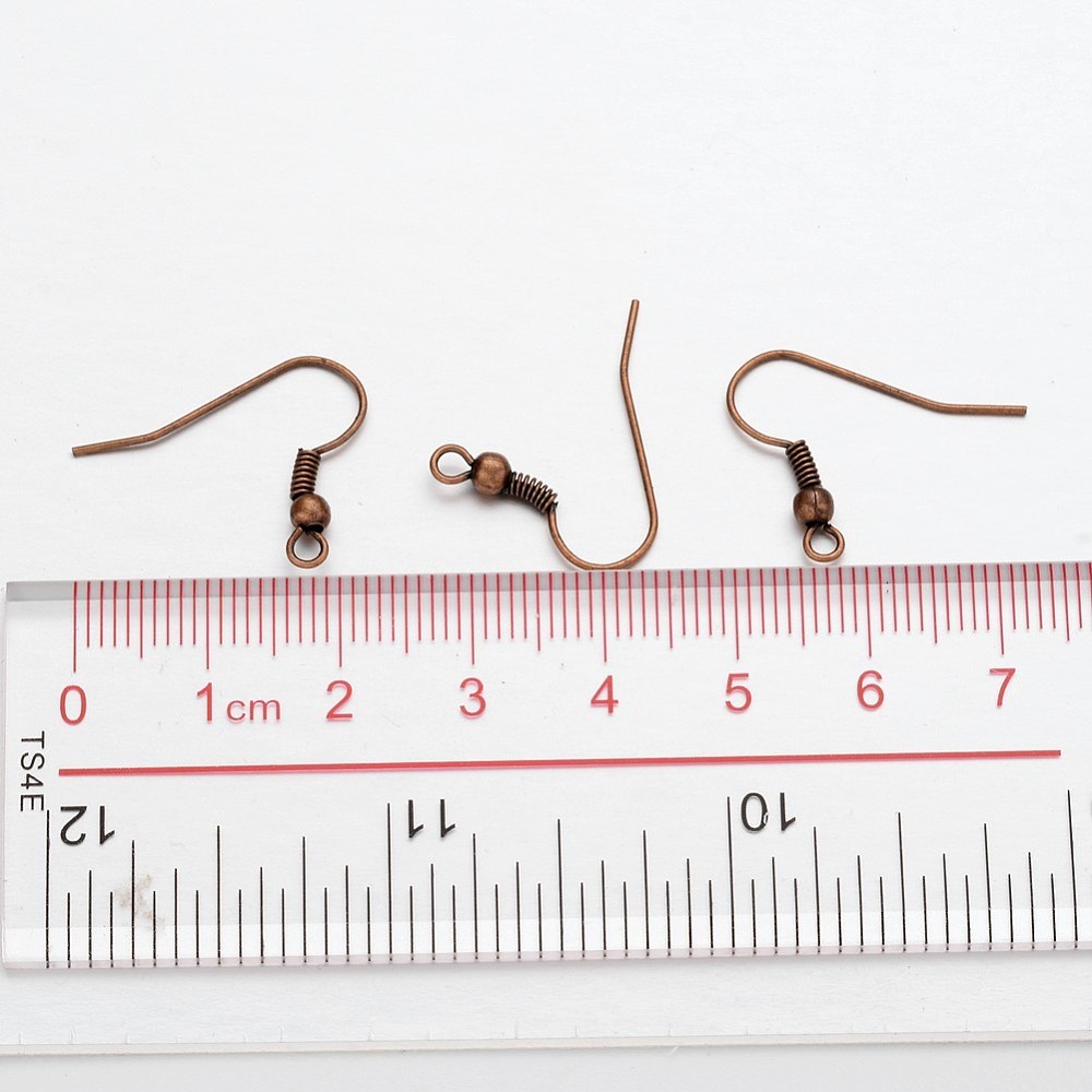 5000pcs Iron Earring Hooks Ear Wire w/Horizontal Loop Brown French Earwire Blank