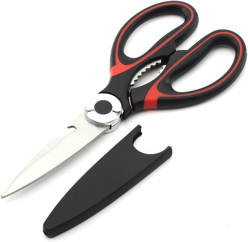 2-Pack Multi-Purpose Stainless-Steel Cooking Shears - Sharp, Durable, and Versat