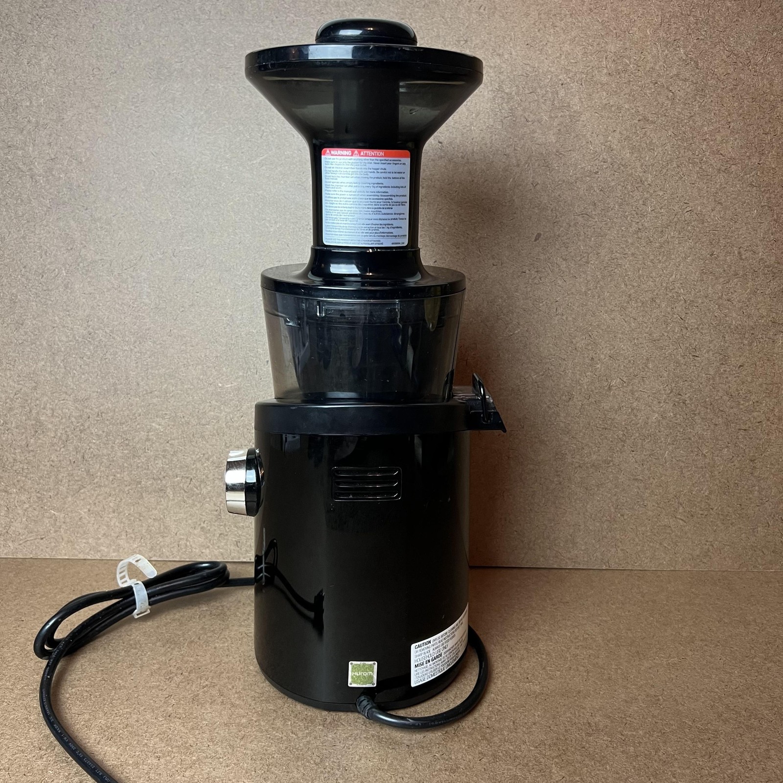 Hurom Silvercrest SMWC 700 A4 Masticating Juicer Black Cold Press Vegetable