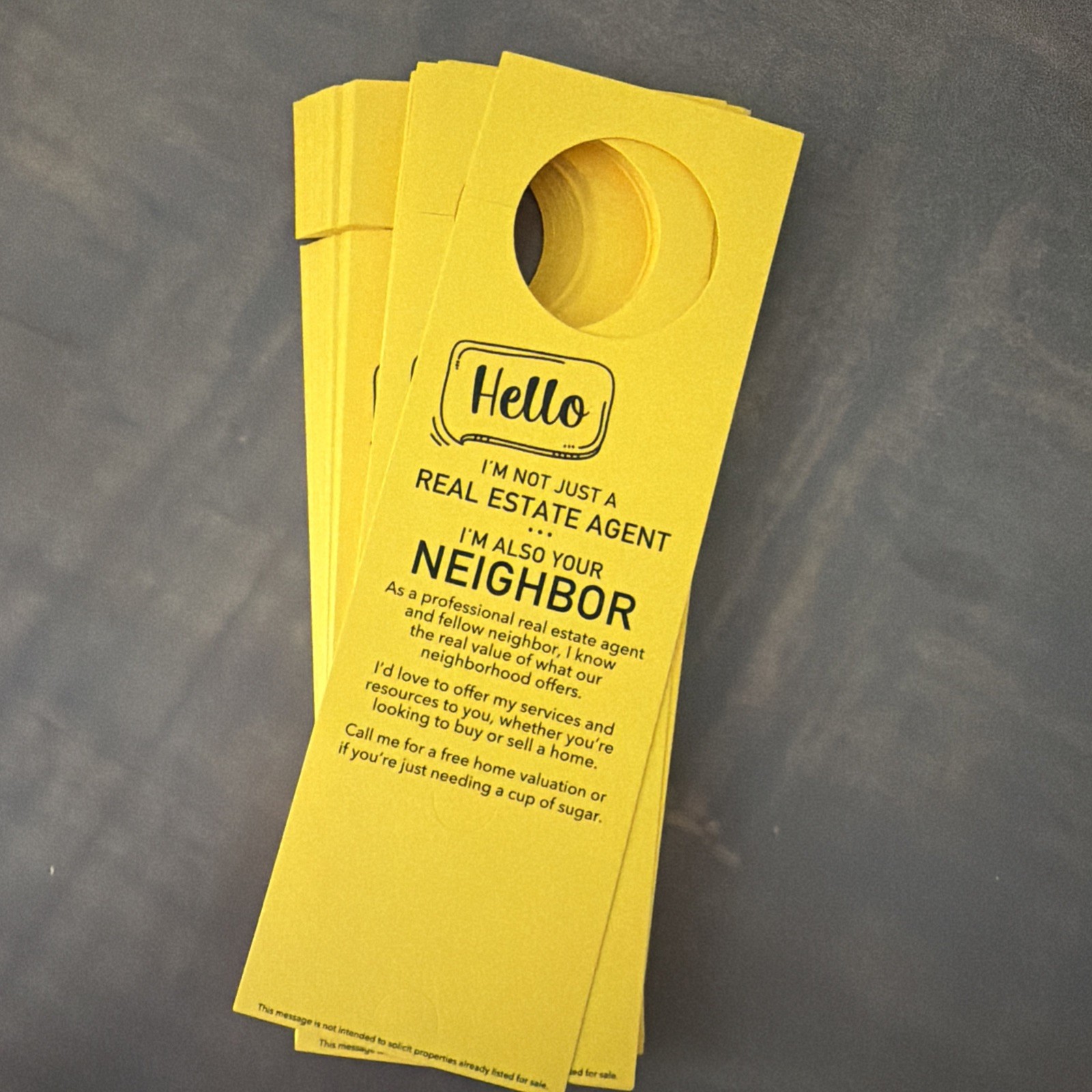 50 I’m Not Just A Realtor Im Your Neighbor Door Hangers Door Knocking For Leads