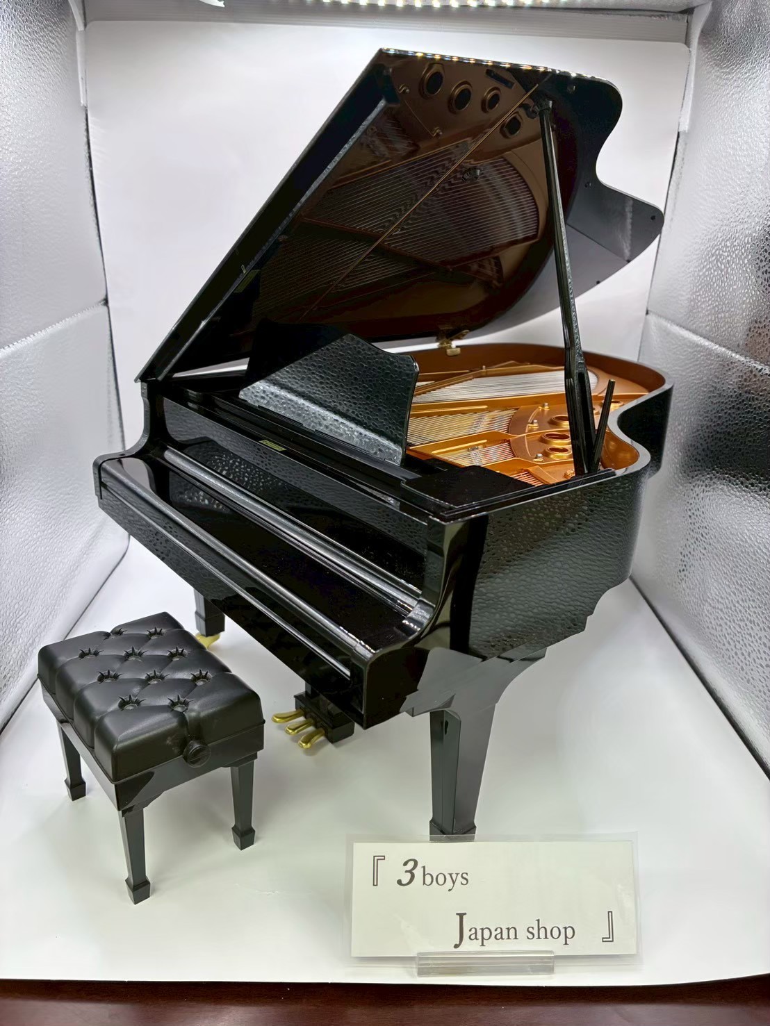 SEGA TOYS Black Grand Pianist 1/6 Miniature Grand Piano Used from JAPAN