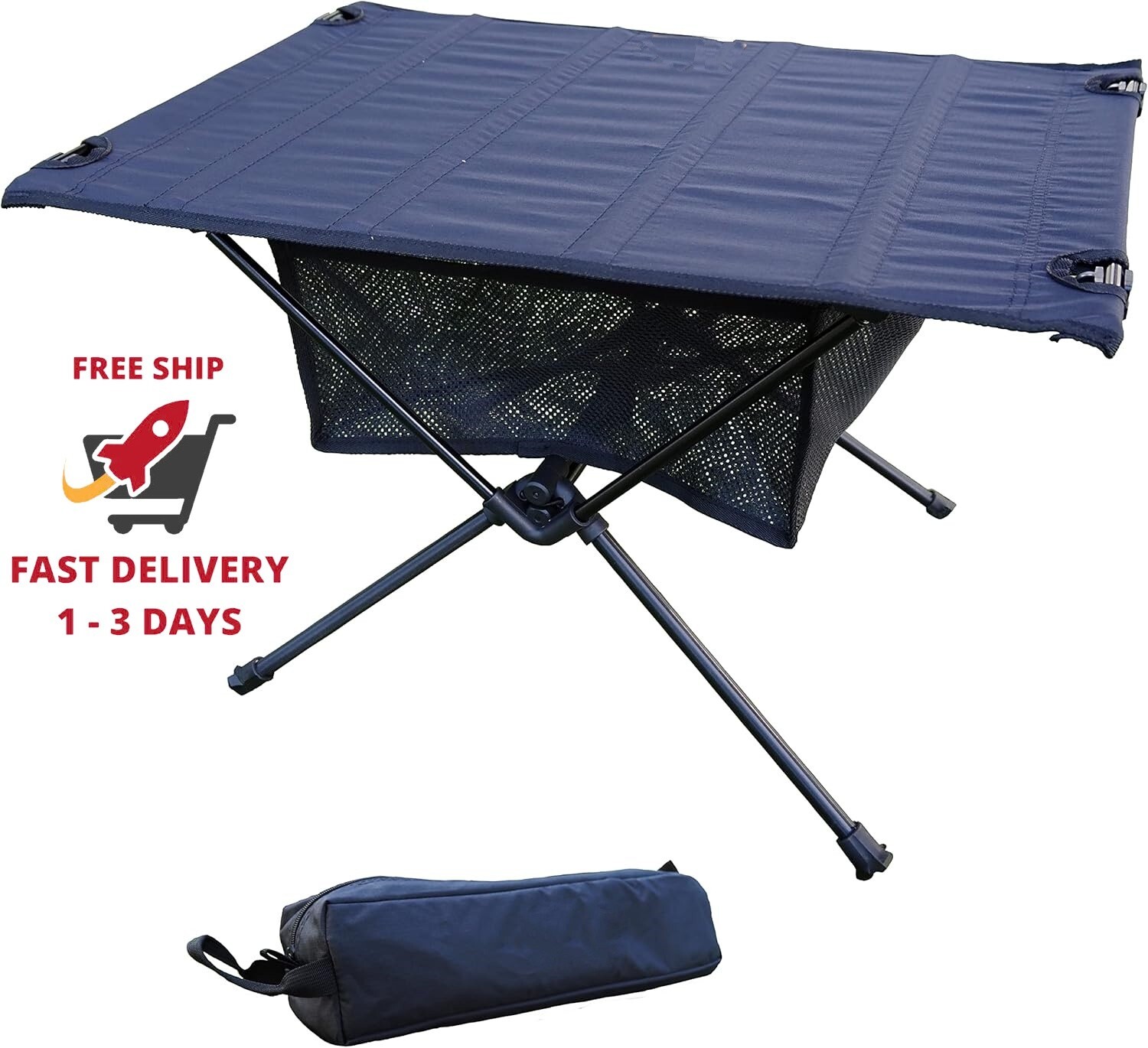 Mesa ultraligera para mochileros: mesa plegable para acampar con malla de