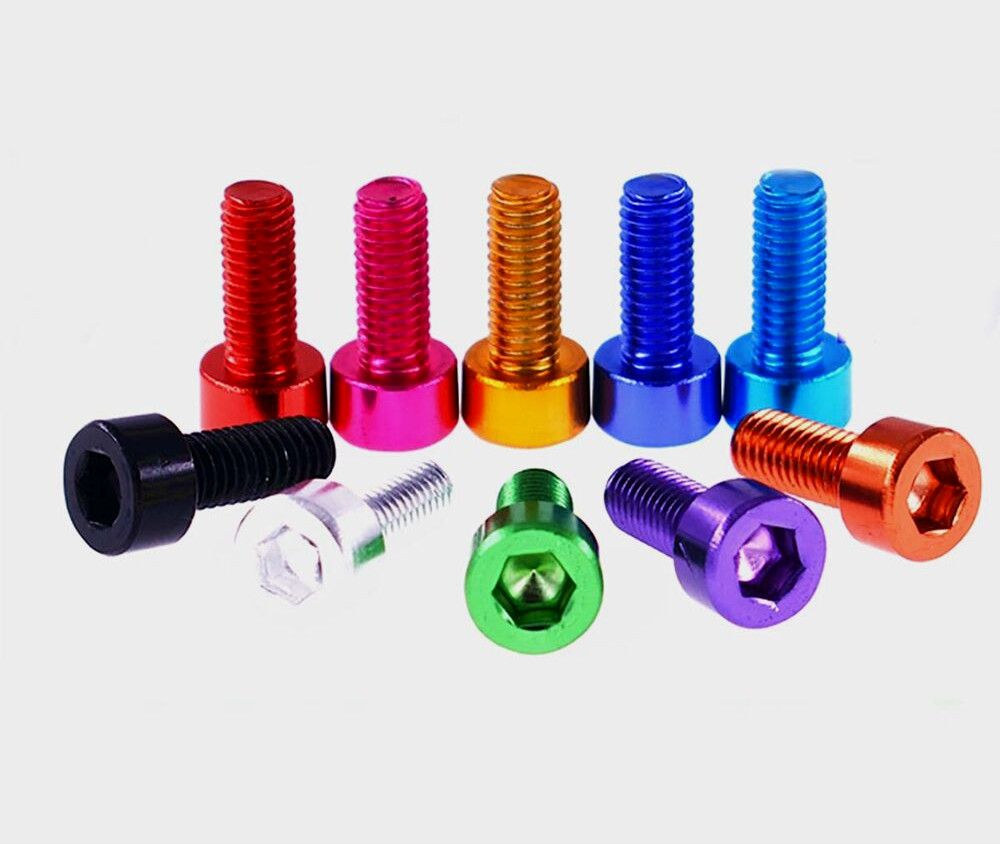 M3 Aluminum Alloy 7075 Socket Cap Head Screw Allen Hex Bolt Anodized,Multi-Color