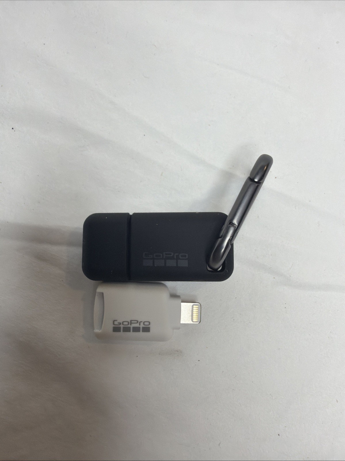 GoPro microSD Card Reader Adapter w/Cover & Carabiner - Apple Lightning Port