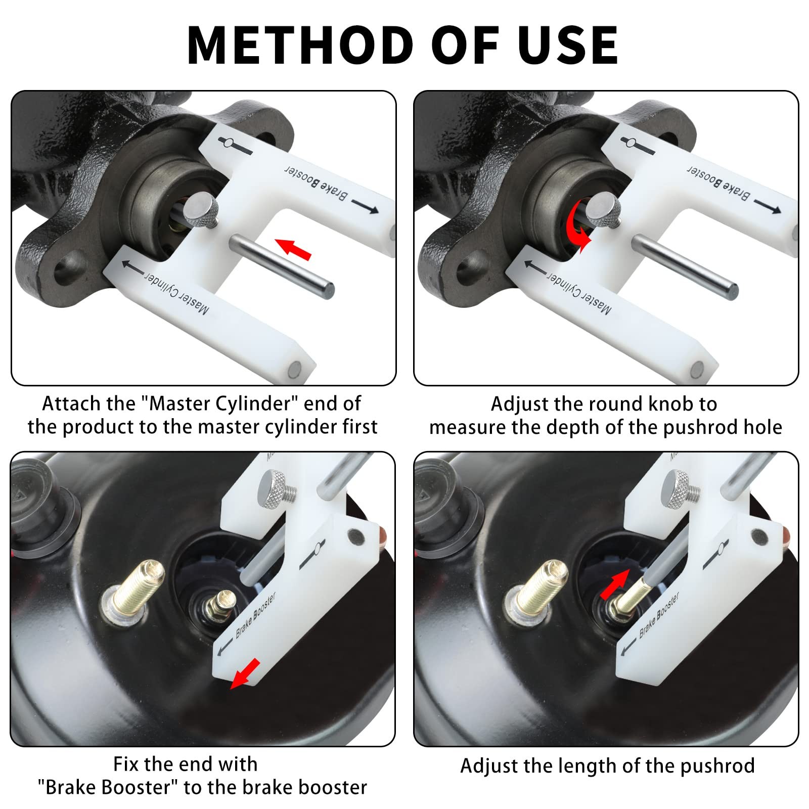 Brake Adjustment Tool, Briidea Booster Tool With white