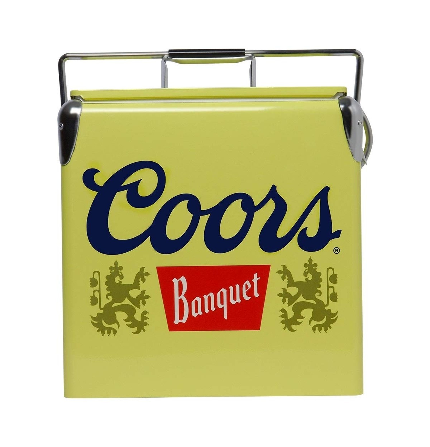 Banquet Retro Ice Chest Cooler with Bottle Opener 13 L /14 Quart Vintage Styl...