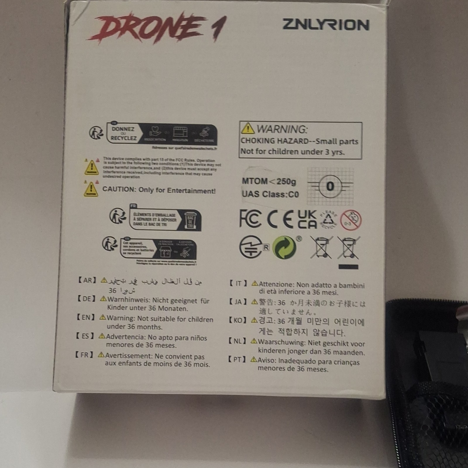 ZNLYRION Drone 1 Quadcopter w/ Camera, Remote Controller & Carry Case