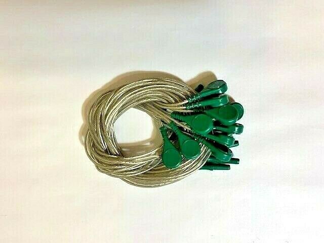 ECG LEADWIRE SET D-3A1340 SNAP/DIN 24" (10 PAK ) GREEN NEW
