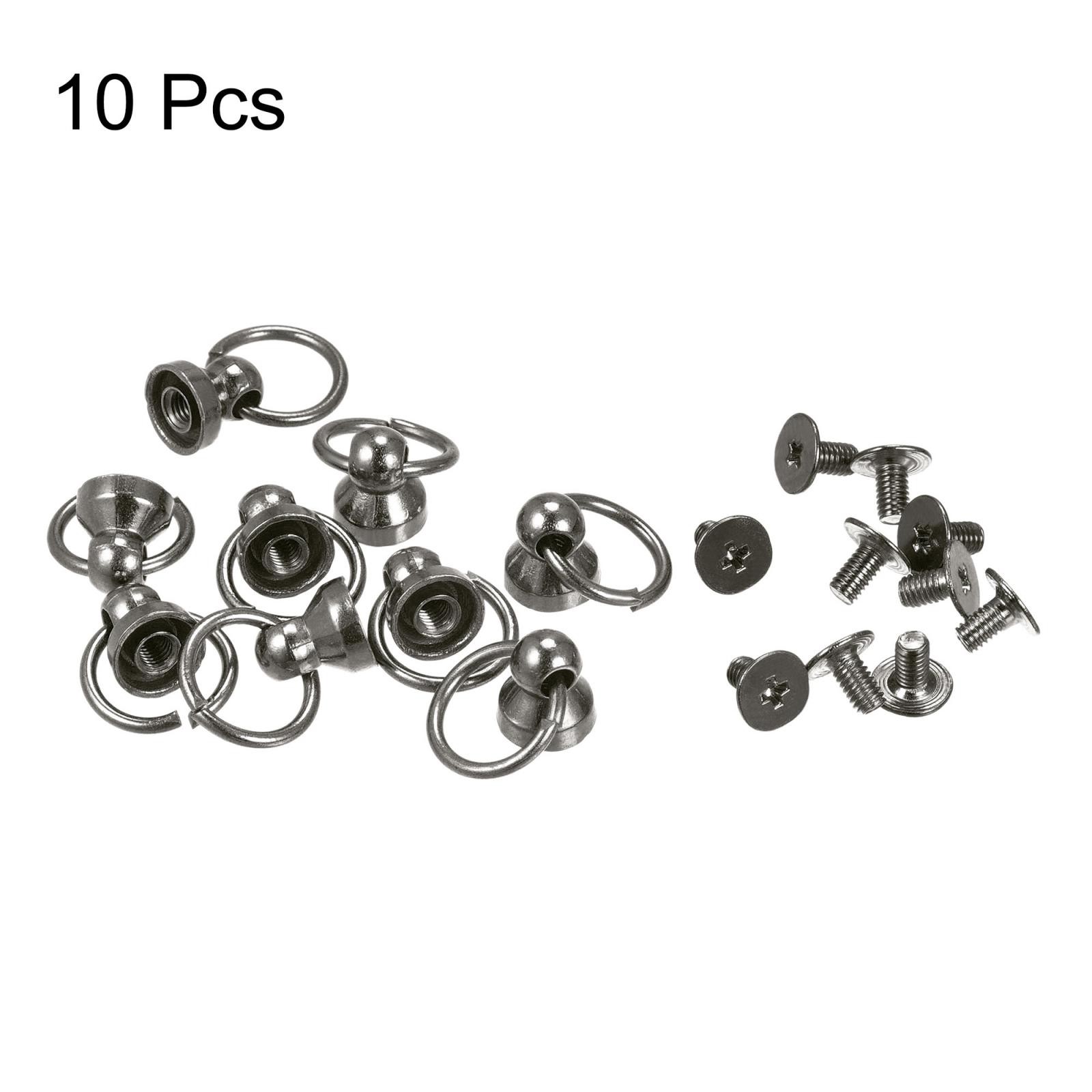 0.5" Toroidal Joint Button Pin Rivets Screw Bow Grey 10pcs