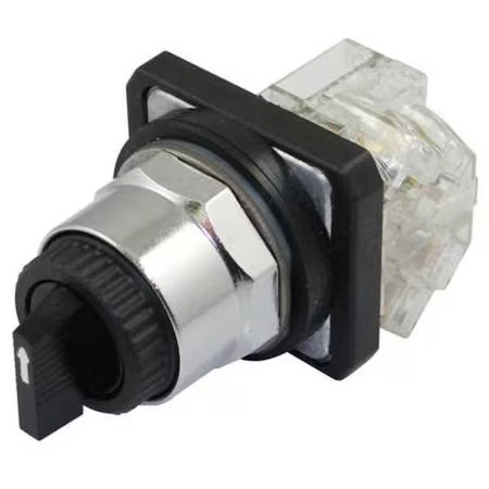 Dayton 30G305 Selectorswitch, Non-Illum, 3Pos, 30Mm, Black