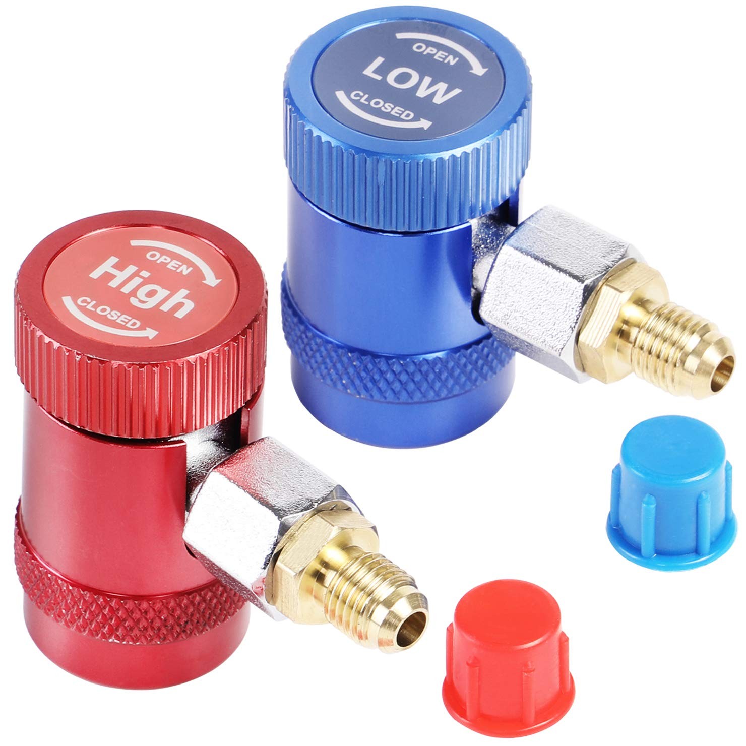 YSTOOL Automotive AC R1234yf Adjustable Quick Coupler Adapter Kit HVAC red