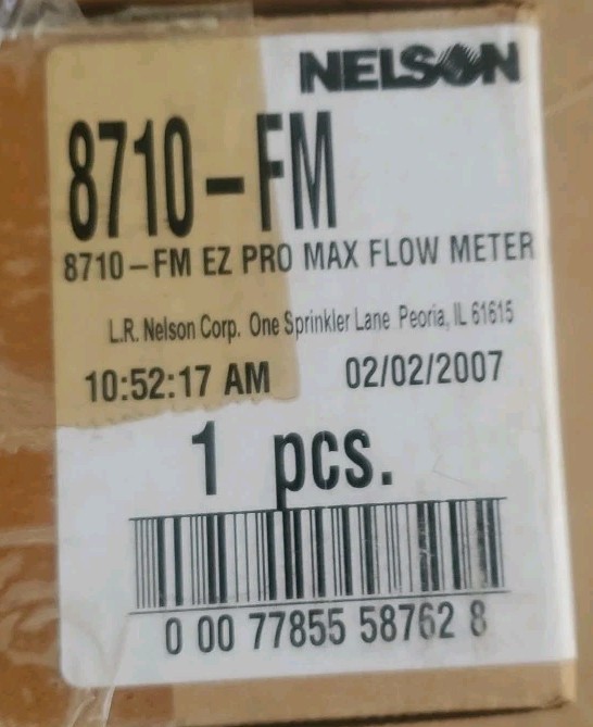 Nelson 8710-fm EZ PRO MAX FLOW METER