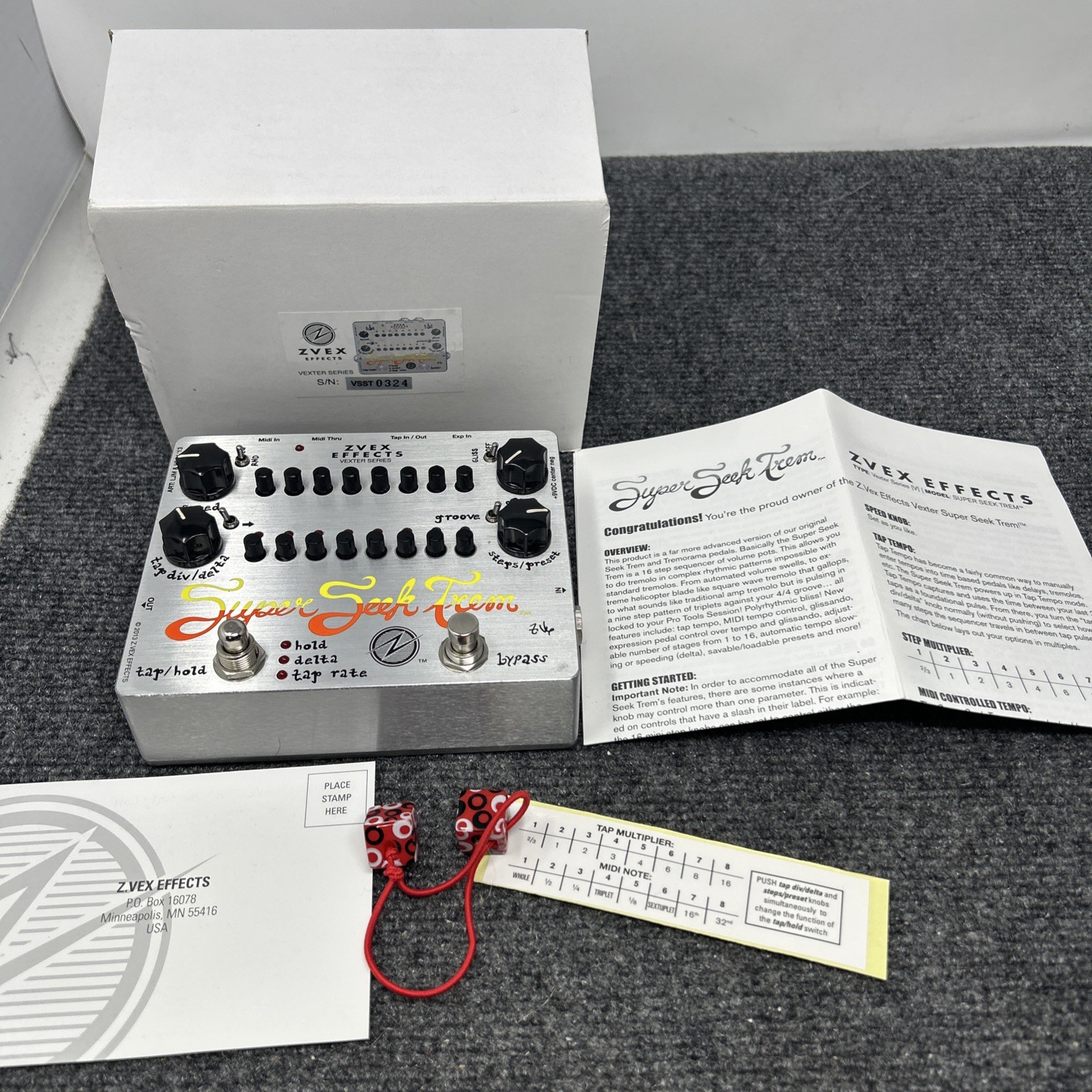 ZVEX Effects Super Seek Trem Vexter Series VSST 0324 w/ Box & Manual