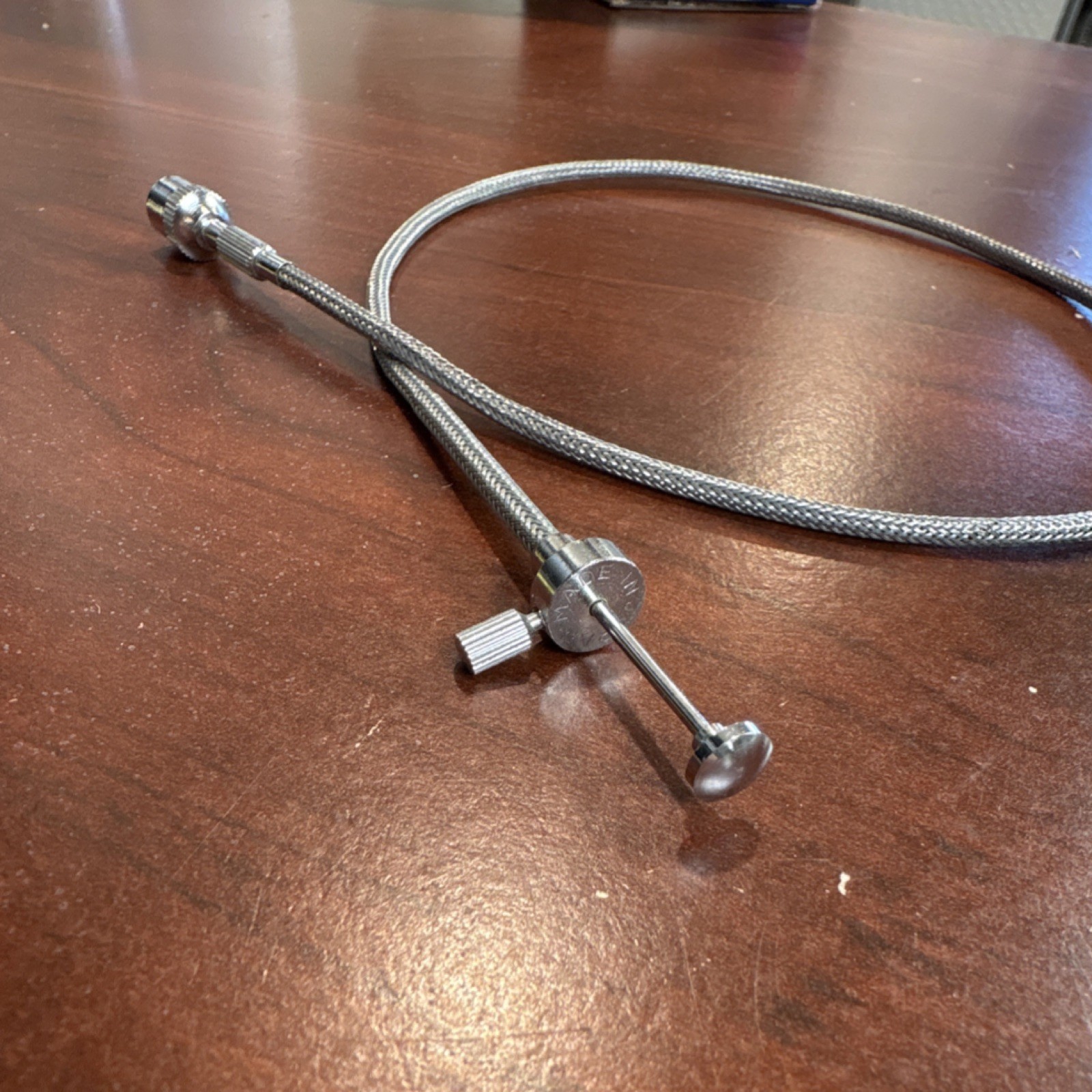 Braided Mechanical Camera Shutter Release Cable Silver Metal Universal Camera