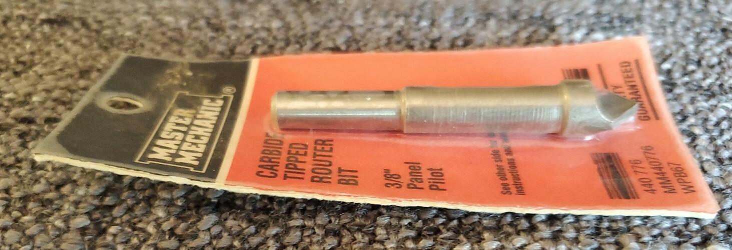 MASTER MECHANIC CARBIDE TIPPED ROUTER BIT - 3/8" PANEL PILOT 440776