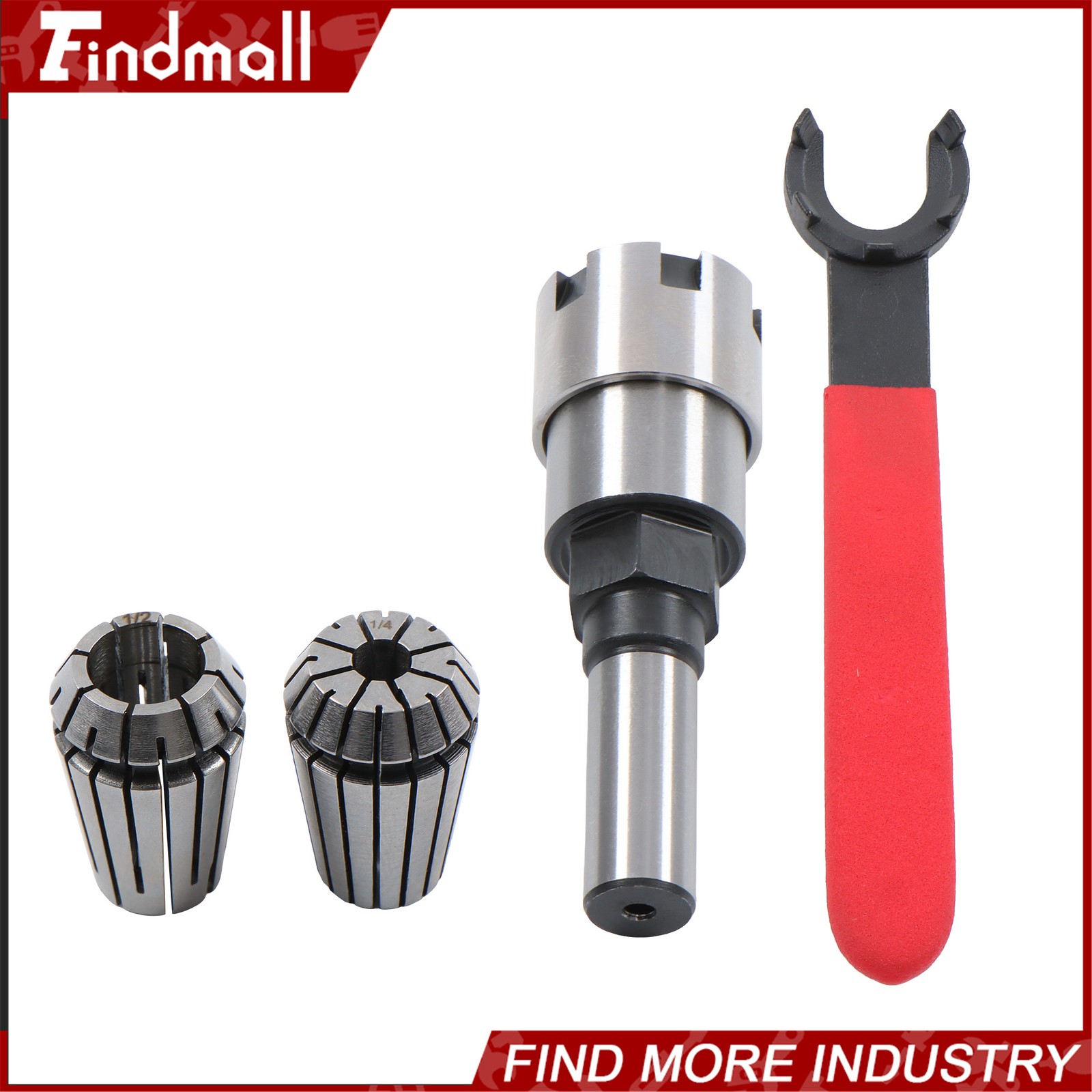 Findmall ER20 Collet Extension Chuck 1/2" Shank Router Bit Adapter Milling Tool