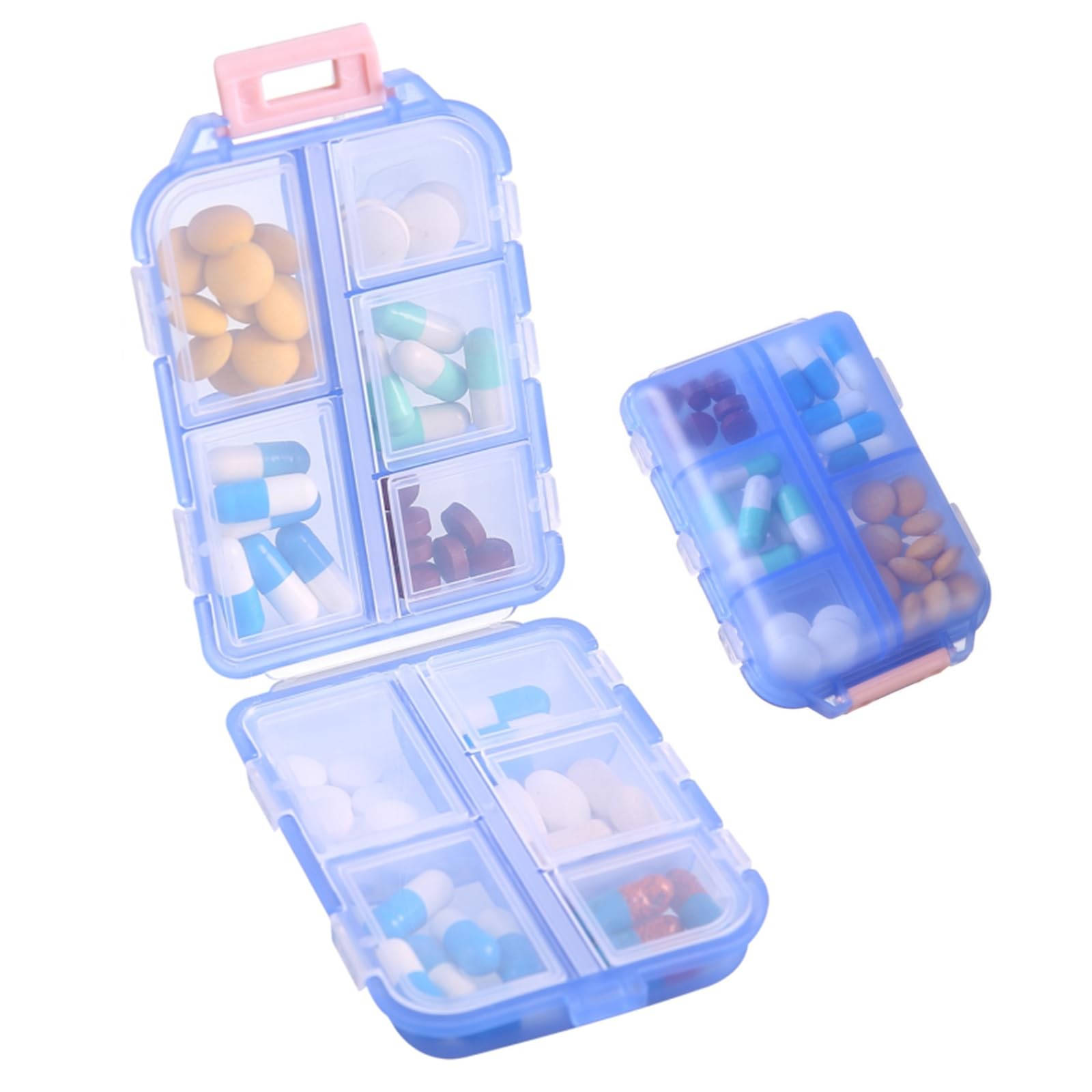 Zuihug 1Pack Travel Pill Organizer - 10 1 Count (Pack of 1), 1pack Blue