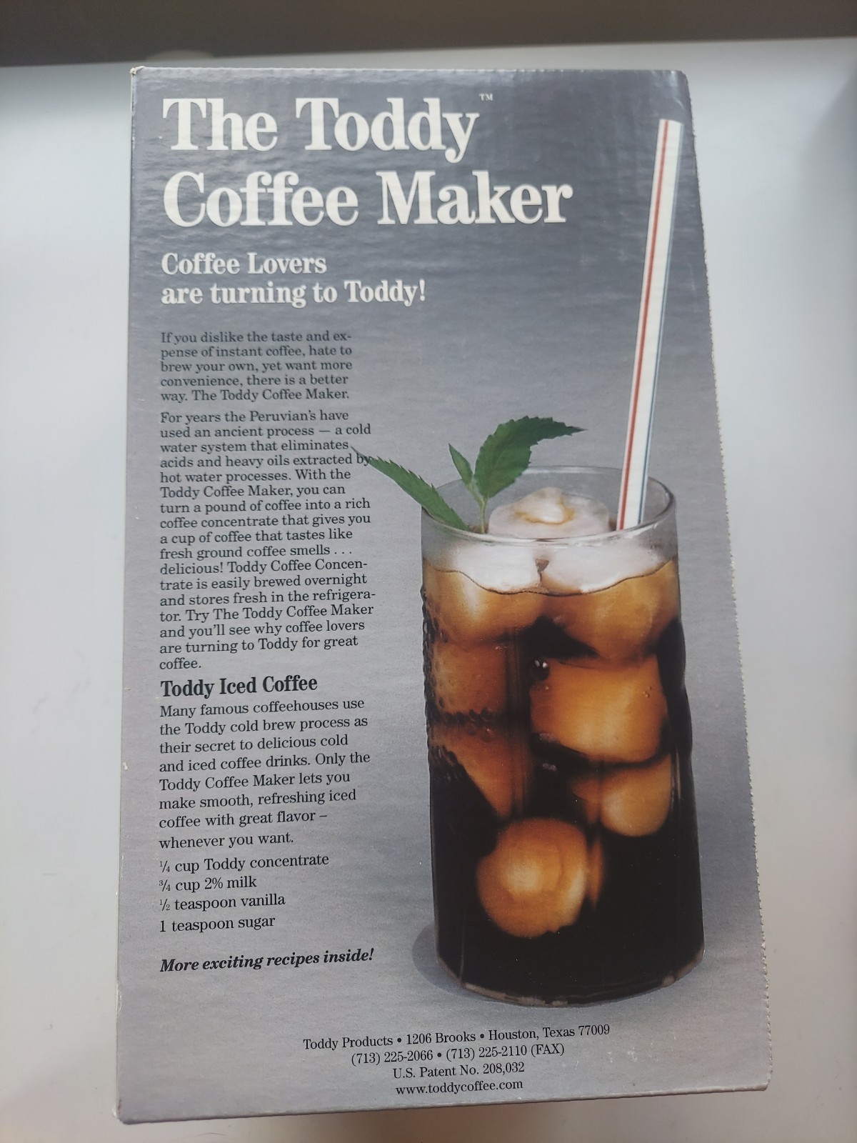 VTG Toddy Coffee Maker Cold Brew System NOS