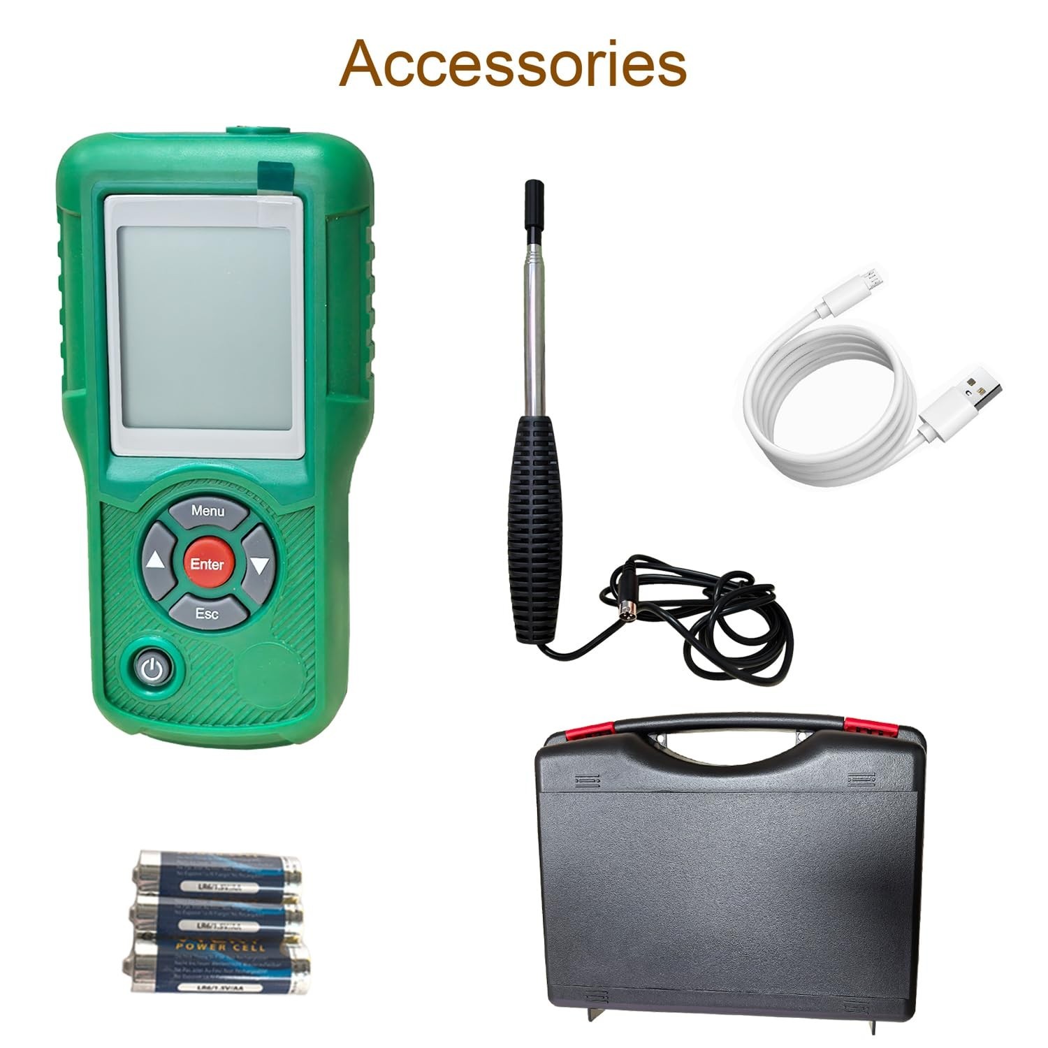 Professional Hot Wire Anemometer – Wind Speed Meter & Air Flow Measurement