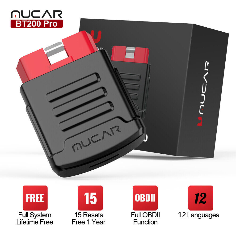 MUCAR BT200 Pro OBD2 Scanner Bluetooth Full System Car Code Reader 15 Resets