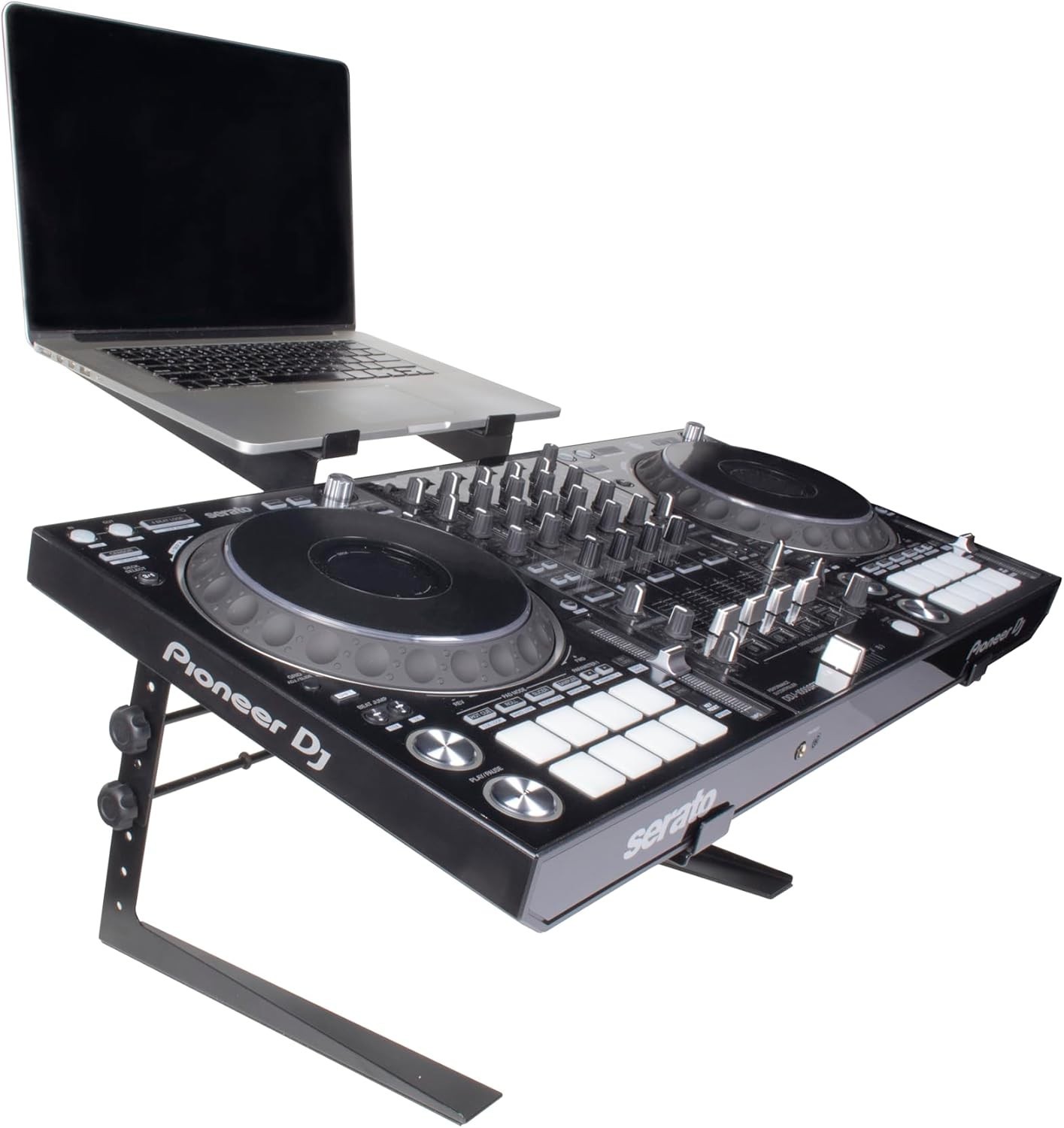 Dual DJ Controller Stand for Laptop and Gear=