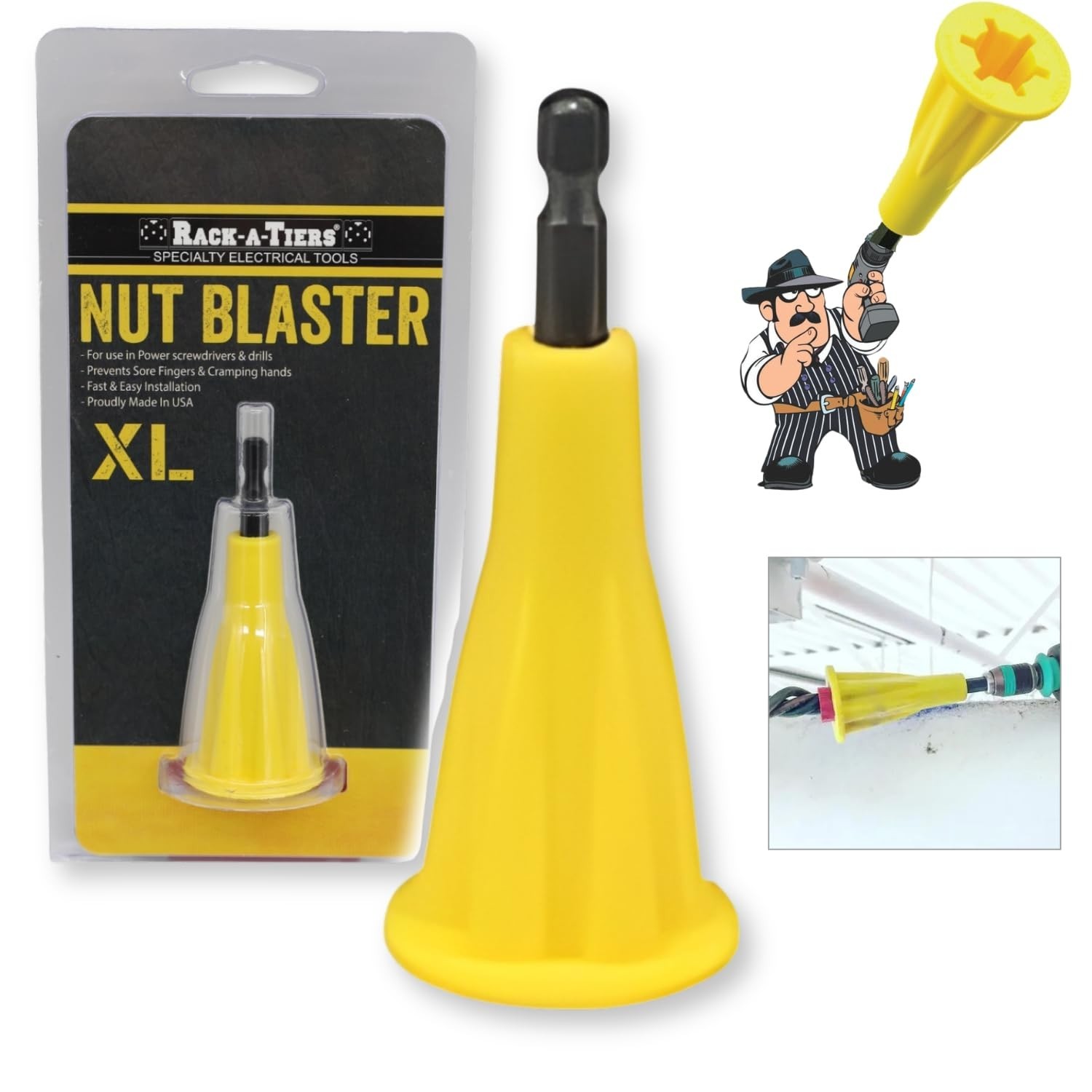 Rack-A-Tiers 72101 The Nut Blaster XL - Universal Wire Connector Tool