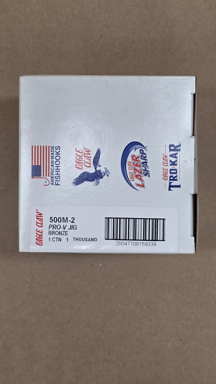Eagle Claw 500M-2 Pro-V Jig Hooks Bronze 1000ct Box