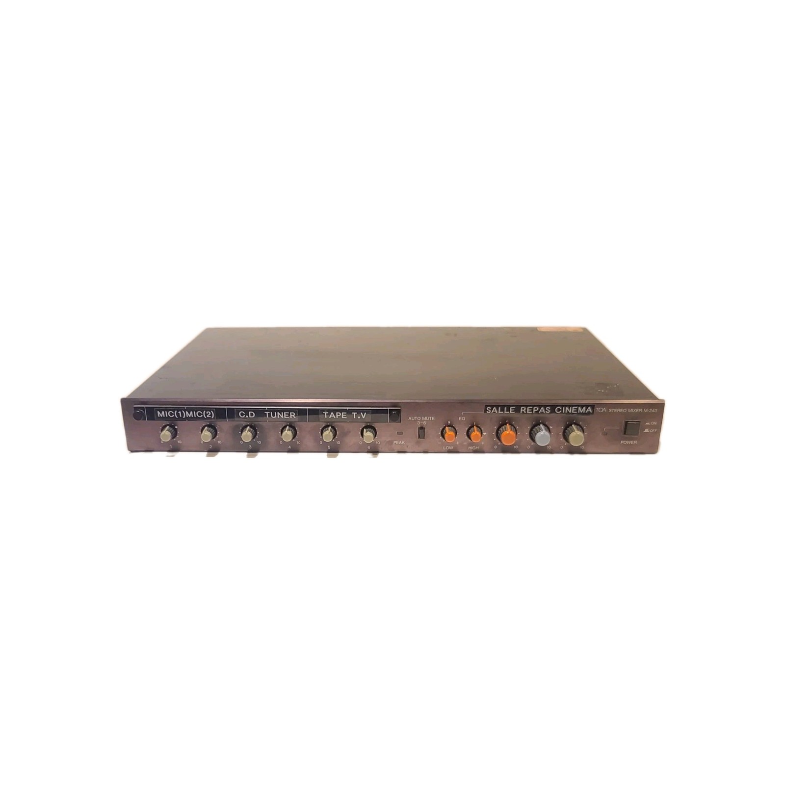 TOA M-243 Stereo Mixer - 6-Channel Pro Rackmount Analog Mixer - TESTED MINT