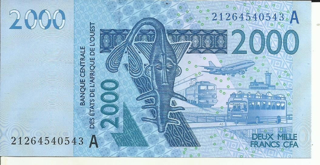 WEST AFRICAN STATES 2000 FRANCS 2021 P 116. UNC. IVORY COAST. 4RW 29JUL