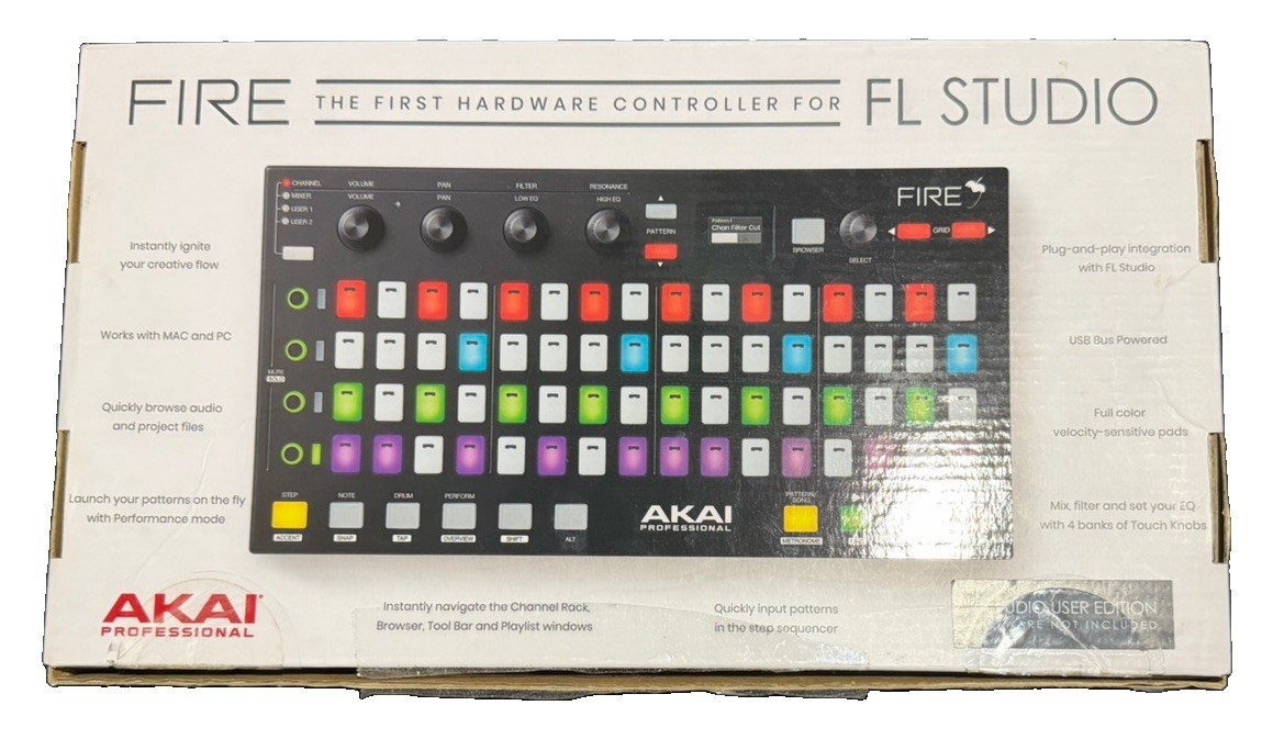 Akai Professional Fire Grid Controller FL Studio Used Software Not Included