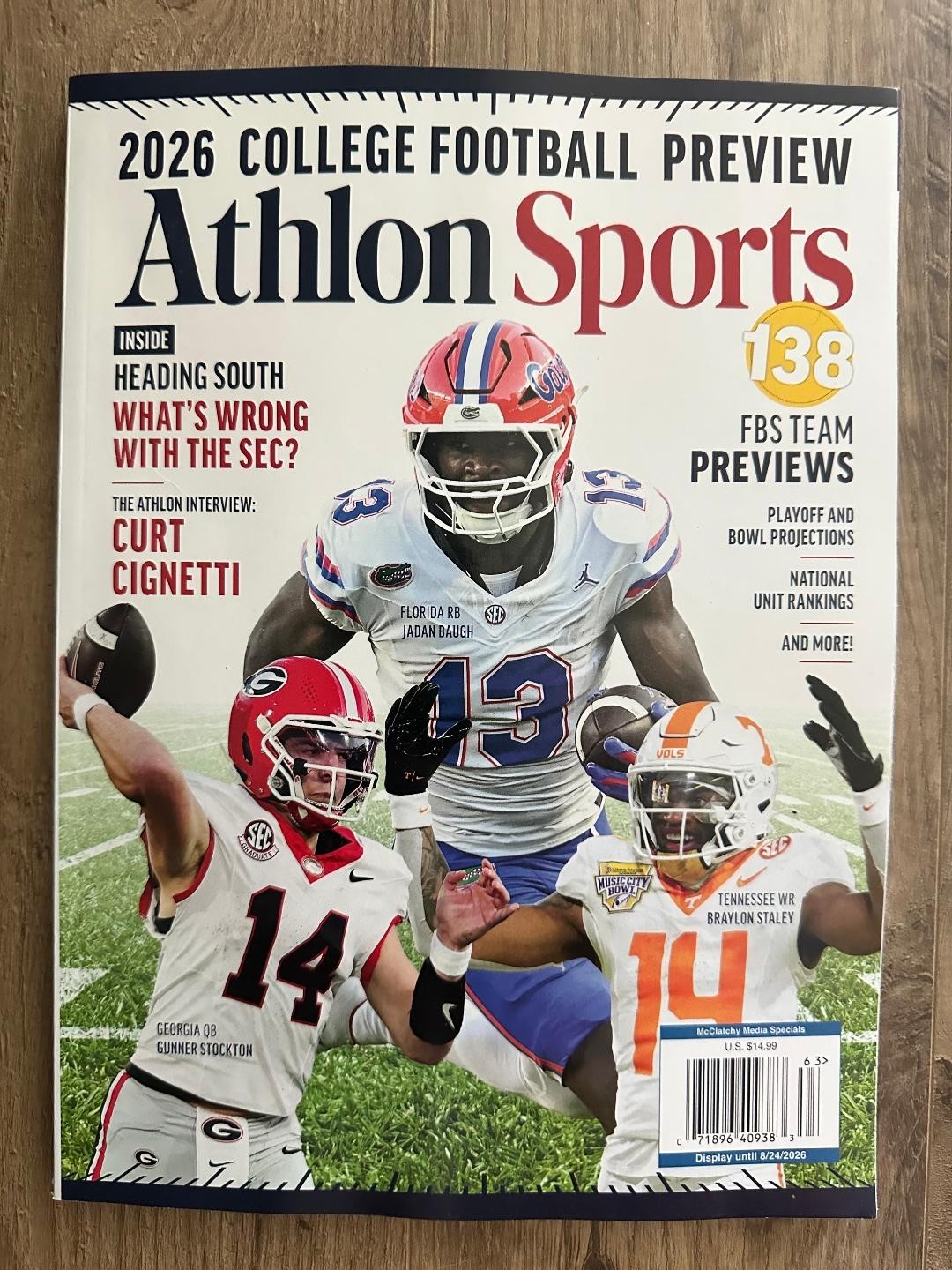 2026 COLLEGE FOOTBALL PREVIEW ATHLON Special Edition Magazine GATORS Georgia NEW