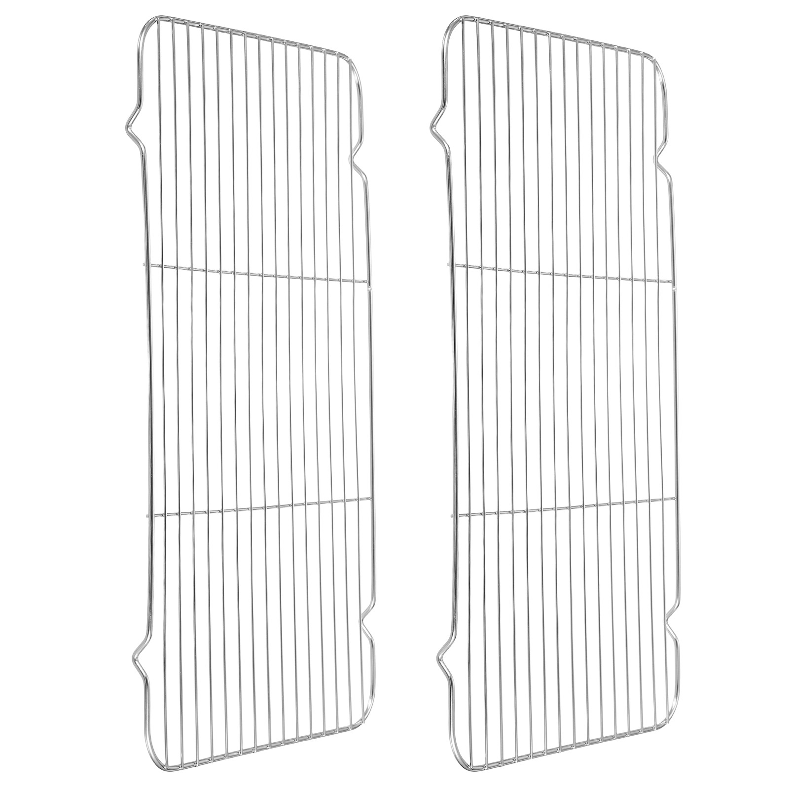 2pcs Rectangle Rack, 17.7" x 9.8" Stainless Steel Wire Cookie Rack, Silver